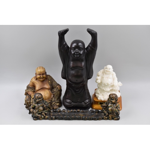 287 - Selection Including Laughing Buddha Statues and Ashcatcher