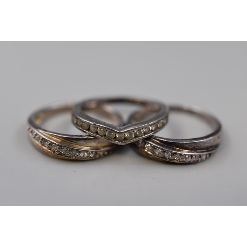 80 - Three Silver 925 Rings