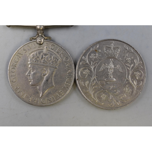 295 - WWII Service Medal 1939-1945 and Commemorative 1977 Crown