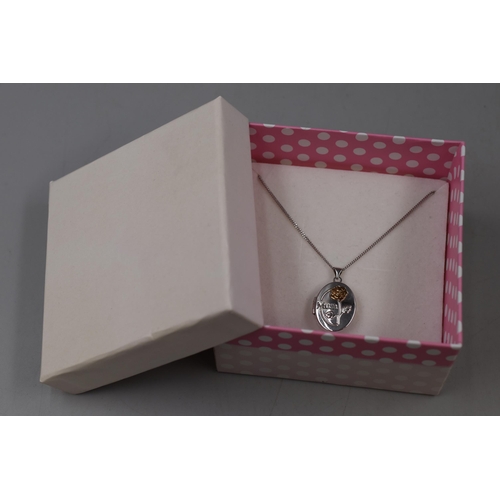 89 - Silver 925 Mum Locket Necklace Complete with Presentation Box