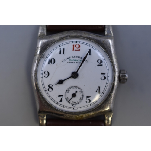 105 - Vintage Favre-Leuba Sandow Gents Mechanical Watch (Working)