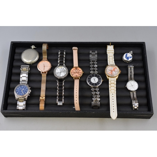 131 - A Selection of Ladies Designer Watches and Gent's Braille Pocket Watch (AF). To Include Seksy, Sekon... 