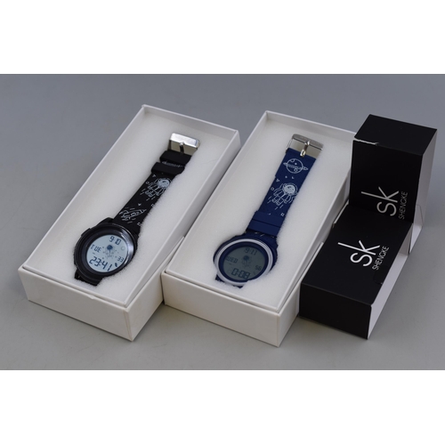 149 - Two Brand New Digital watches in Gift Boxes with paperwork Both working at time of lotting