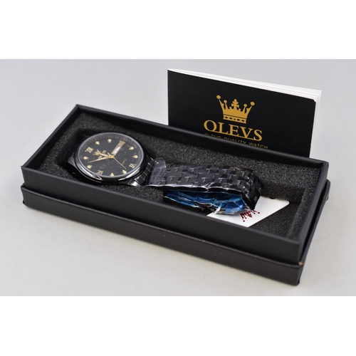 150 - Brand New Boxed OLEVS Gents Watch (Working)