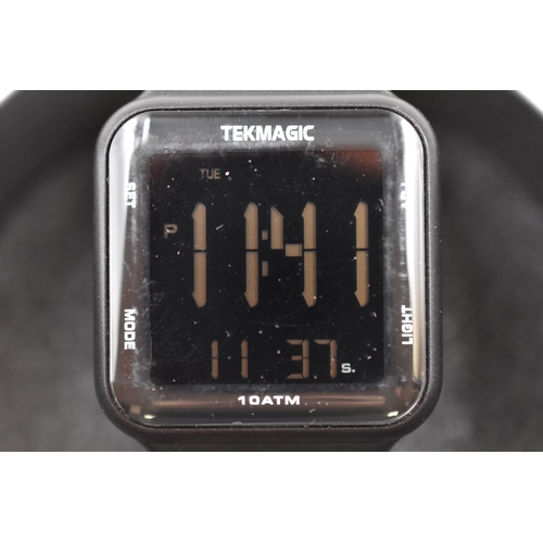 156 - Brand New Boxed Tekmagic W22 Digital Sports Watch working at time of Booking In