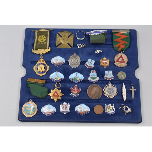 163 - Selection of Medals, Coins and Badges