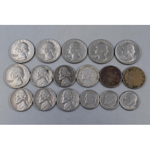 180 - Selection of Pre 1970 Silver USA Coinage to include 1910 Five Cents