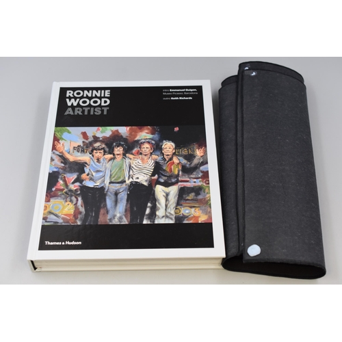 572 - Ronnie Wood Artist Hardback Book, With Two Motley Crue Dr Feelgood Artpieces