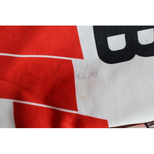 573 - Vintage Signed Wigan Warriors Norweb Ellergen Rugby Shirt (unknown Signiature)