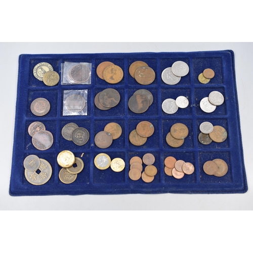 189 - A Selection of Assorted Worldwide Coinage, With Replica Antique Roman and Japanese Coins