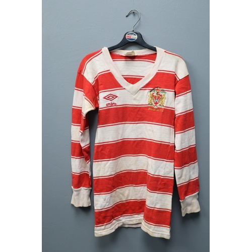 574 - Rare Vintage Umbro Wigan Warriors RLFC Rugby Top 1986-1989 size 32