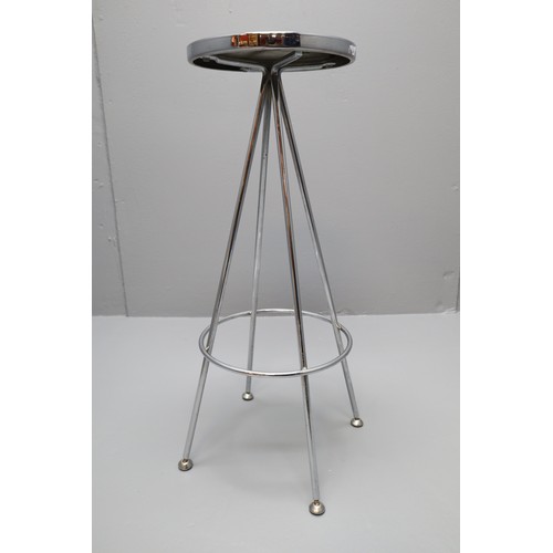 656 - Three High End Retro Vista Heavy Duty Chrome Bar Stools approx 31