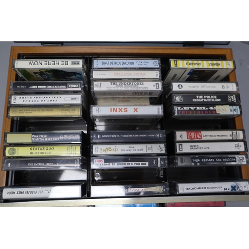 576 - A Selection of Cassette Tapes In Cassette Box. Includes Pink Floyd (The Dark Side of The Moon, And W... 