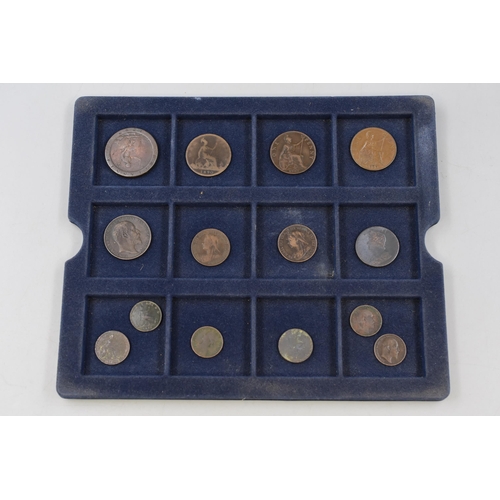 194 - Selection of George II, George III, Victoria and Edward VII Copper Coins