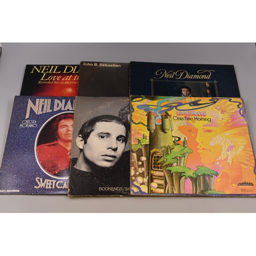 580 - Selection of Vinyl LP's, Bob Marley Single and a group of 78S including Eddie Cochran