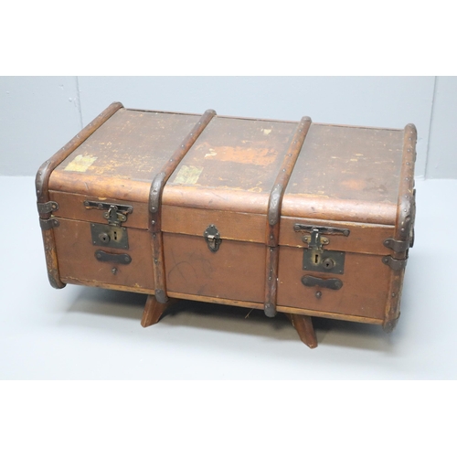 661 - Vintage Travelling Trunk Converted Into Coffee Table 33