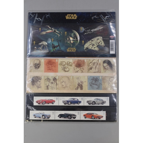 200 - A Selection of Royal Mail Stamp Sets To Include Four Star Wars Stamp Sets, Leonardo Da Vinci, And Br... 