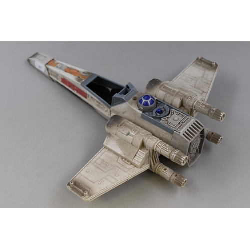 226 - Star Wars power of the force X-Wing fighter, missing canopy and wing guns, sounds work and wings ope... 