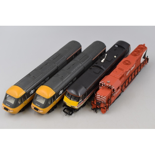 227 - Four Hornby 00 Gauge Engines including InterCity 125, 90 026, and a CP Rail 5004