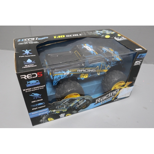 607 - Brand New Boxed Red5 Remote Control Racing Truck 1:10th Scale with Remote and charging lead Size see... 