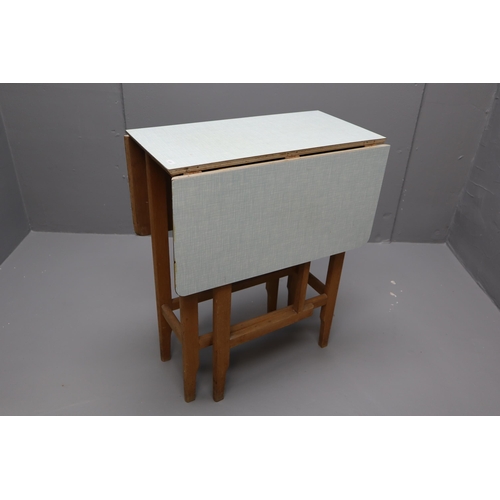 610 - Mid Century Melamine Drop Leaf Table (34