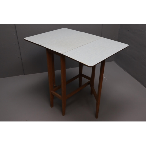 610 - Mid Century Melamine Drop Leaf Table (34