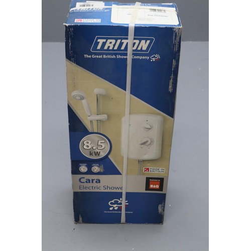 752 - Triton cara 8.5kW electric shower in white in box (as found)