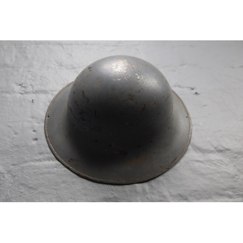 682 - Three Metal Military Helmets. To Include WWII Zuckerman, And Turtle Helmet. AF