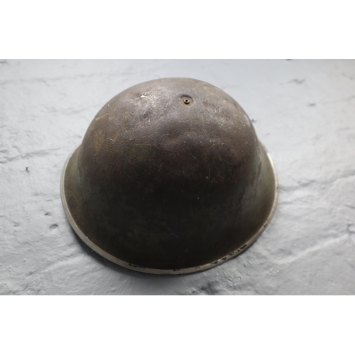 682 - Three Metal Military Helmets. To Include WWII Zuckerman, And Turtle Helmet. AF