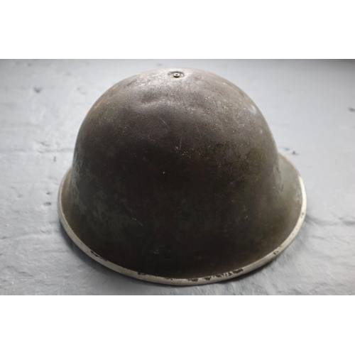 682 - Three Metal Military Helmets. To Include WWII Zuckerman, And Turtle Helmet. AF