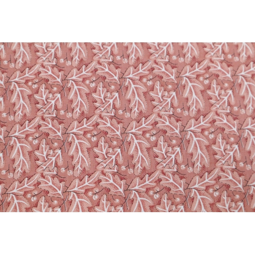 723 - Three Reems of Quality Material to include approx 21ft of Pink and White leaf pattern, approx 15ft o... 