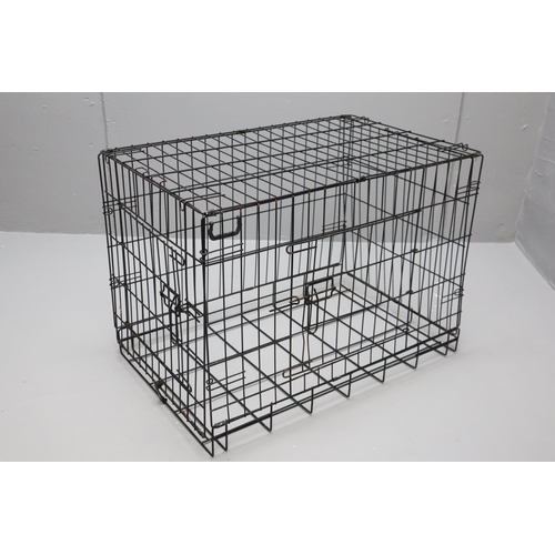 703 - My pets Essentials double door pet crate (as found)