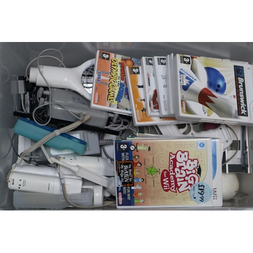 637 - Wii U (untested no cable) and a Wii with lots of accessories, 3 controllers and 16 games (the Wii po... 