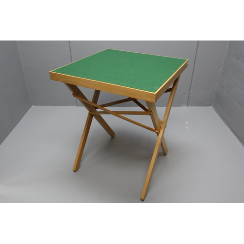 642 - Folding Card Table with Green Felt Base (23