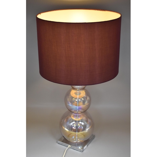 474 - Contemporary Glass Orb Bubble Lamp Approx 23.5