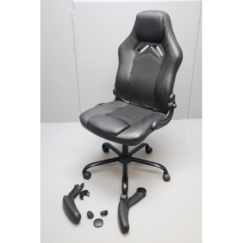 690 - High End Quality Ricaro Style Office Chair with Gasmatic Raise and Lower Height Adjust System on Cas... 