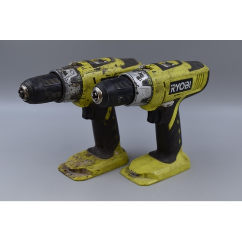 902 - Two Ryobi power tools LLCDI1802 x 2 without batteries and charger (as found)