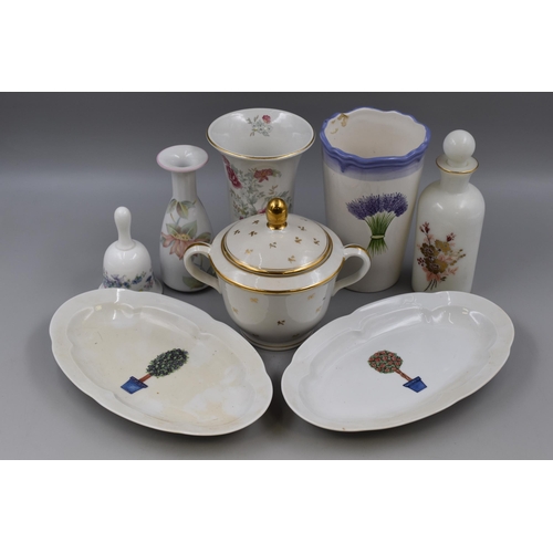 910 - Collection of pottery to include Jammet - Seignoles Limoges - NYMPEA dishes x2, Limoges porcelain su... 