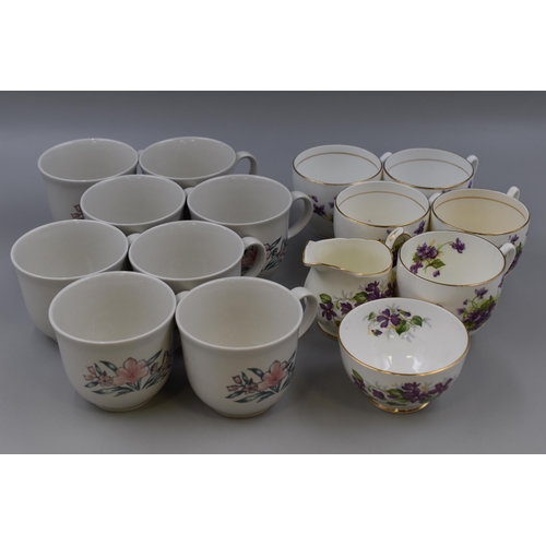 911 - Selection of Pottery Items to include Duchess Bone China (Five Tea Cups, Milk Jug and Sugar Pot) and... 