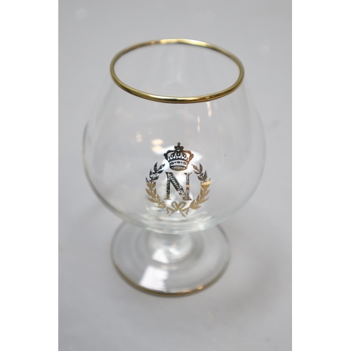 915 - Selection of Glassware including Napoleon Gold Rimmed Brandy Glasses, Decanter, Wine Glasses and Ste... 