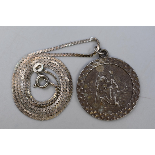 3 - Silver St Christopher Pendant Necklace