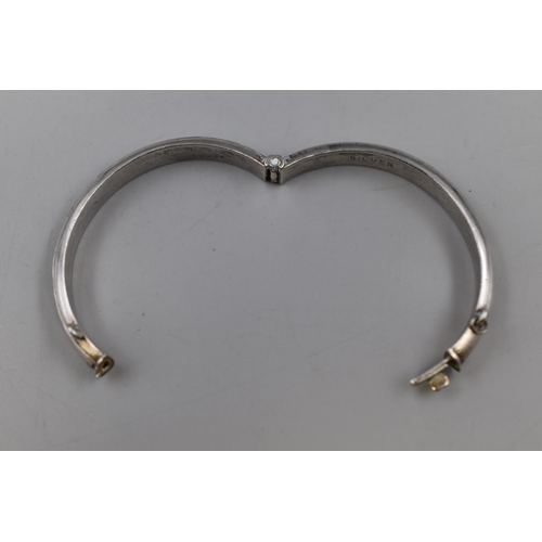 24 - An Etched Silver Child's Bangle (No Safety Chain)