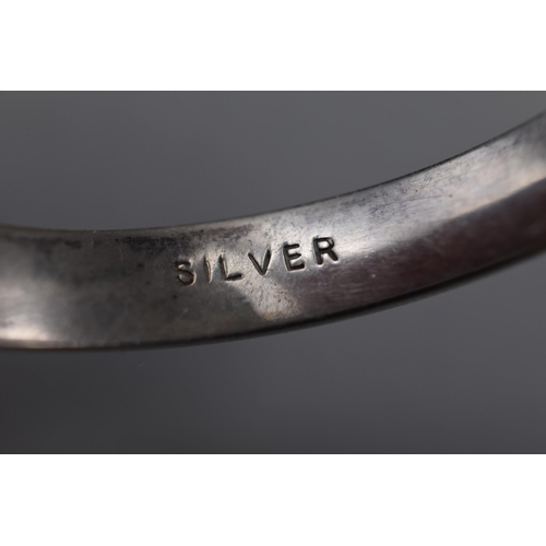 24 - An Etched Silver Child's Bangle (No Safety Chain)