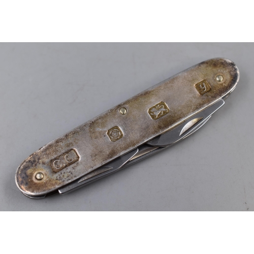 28 - A Hallmarked Sheffield Silver Cased William Rodgers Pocket Knife, Circa 1998