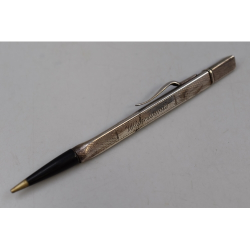 30 - A Hallmarked Birmingham Silver Propelling Pencil, Circa 1931