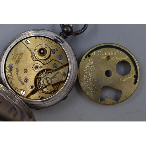 36 - Vintage Hallmarked Silver 925 Cased Acme lever H.Samuel Manchester Pocket Watch with jewelled m... 