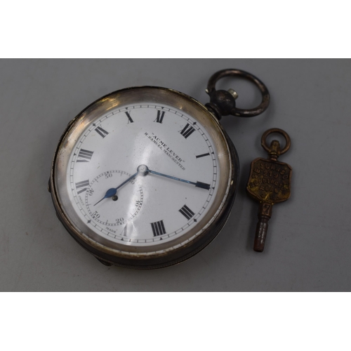 36 - Vintage Hallmarked Silver 925 Cased Acme lever H.Samuel Manchester Pocket Watch with jewelled m... 