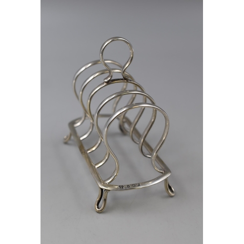 38 - Hallmarked Silver Toast Rack