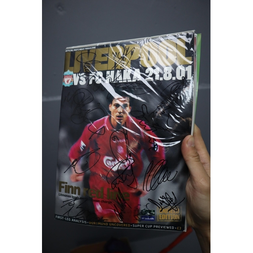 967 - Large Collection of Various Teams Football Memorabilia to include Signed programes, Vintage Liverpoo... 