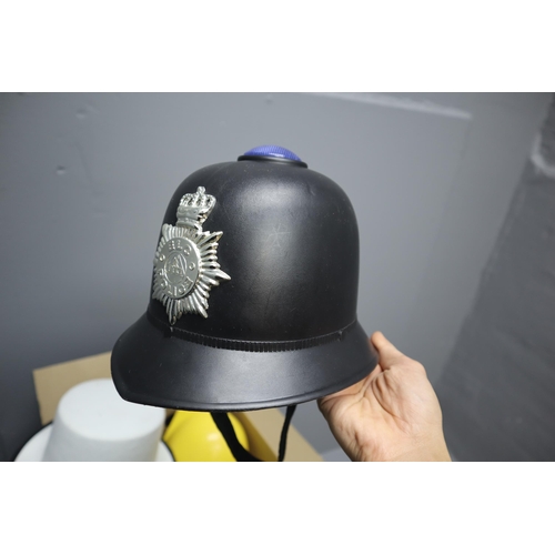 976 - A Selection of Various Novelty Hats, Ideal For Fancy Dress. Includes Police, Fireman, Guinness Top H... 